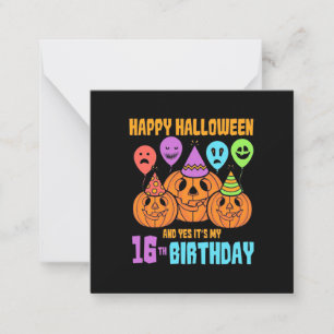 Happy Halloween 16th Birthday Card