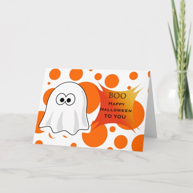 Happy Halloween 2020 to you Halloween Boo Ghost Card (Front)
