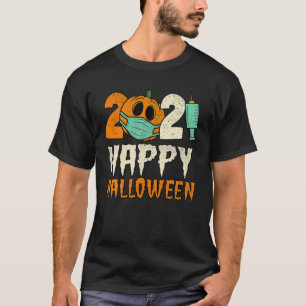 Happy Halloween 2021 Quarantine Funny Pumpkin In F T-Shirt