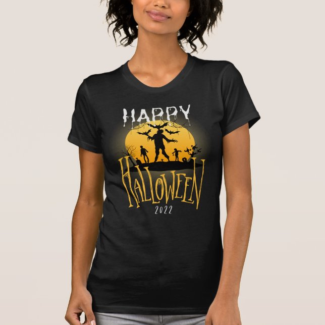 Happy Halloween 2022, New Halloween Design T-Shirt (Front)