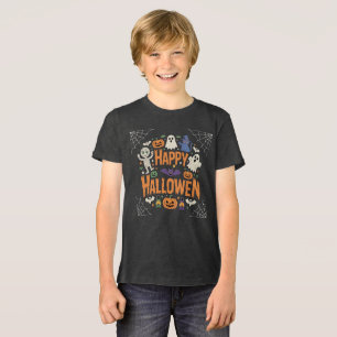 Happy Halloween 2025 Ghost Scary Pumpkin Tri-Blend Shirt