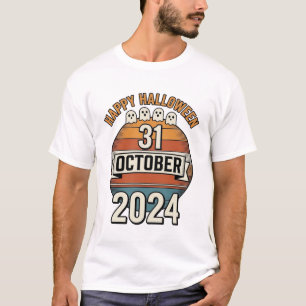 Happy Halloween 31 October Vintage Ghost Design_1 T-Shirt