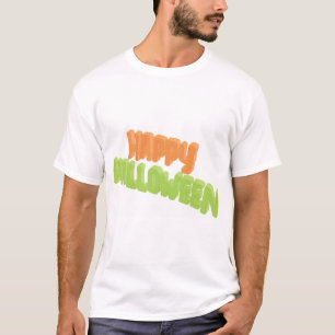 Happy Halloween 3d typography design. T-Shirt