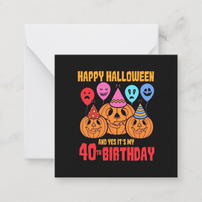 Happy Halloween 40th Birthday Card (Front)