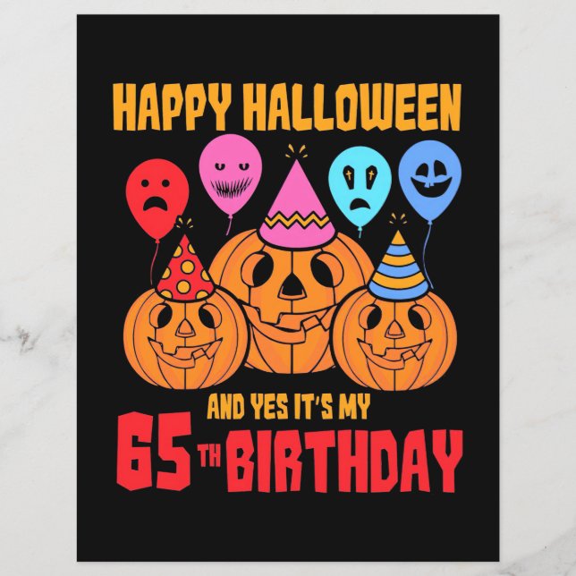 Happy Halloween 65th Birthday (Front)