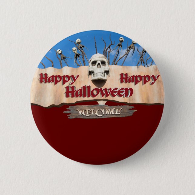 Happy Halloween 6 Cm Round Badge (Front)