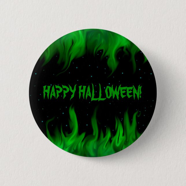HAPPY HALLOWEEN! 6 CM ROUND BADGE (Front)