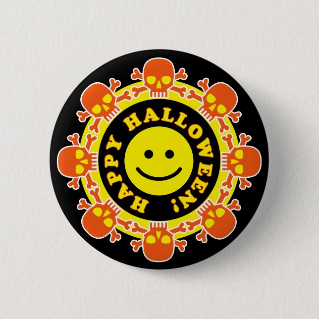 Happy Halloween 6 Cm Round Badge (Front)