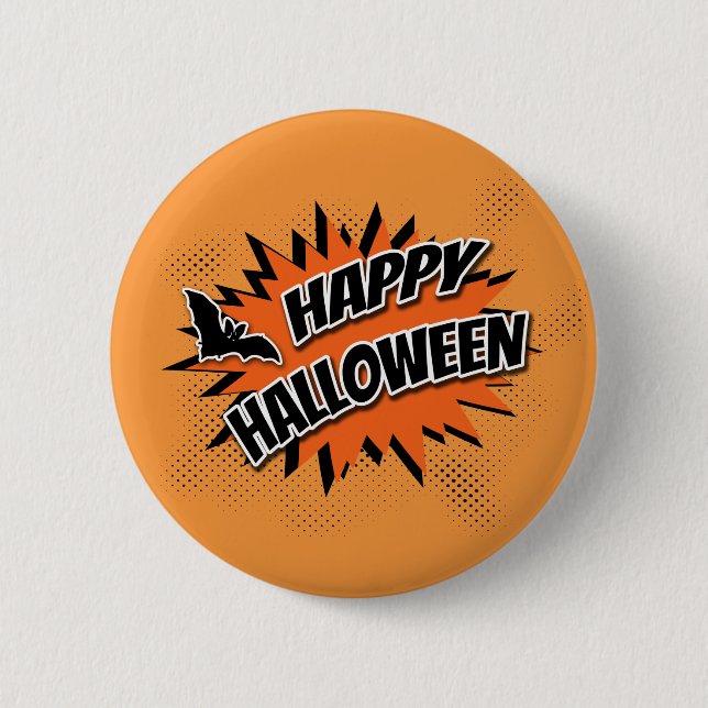 Happy Halloween 6 Cm Round Badge (Front)
