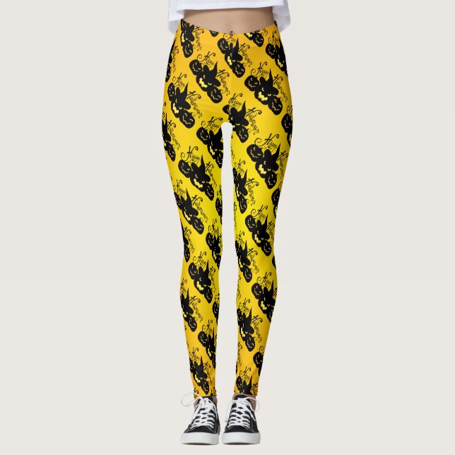 Happy Halloween 8 Image Options Leggings (Front)