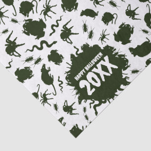 Happy Halloween Add The Year Black Creepy Crawlies Tissue Paper