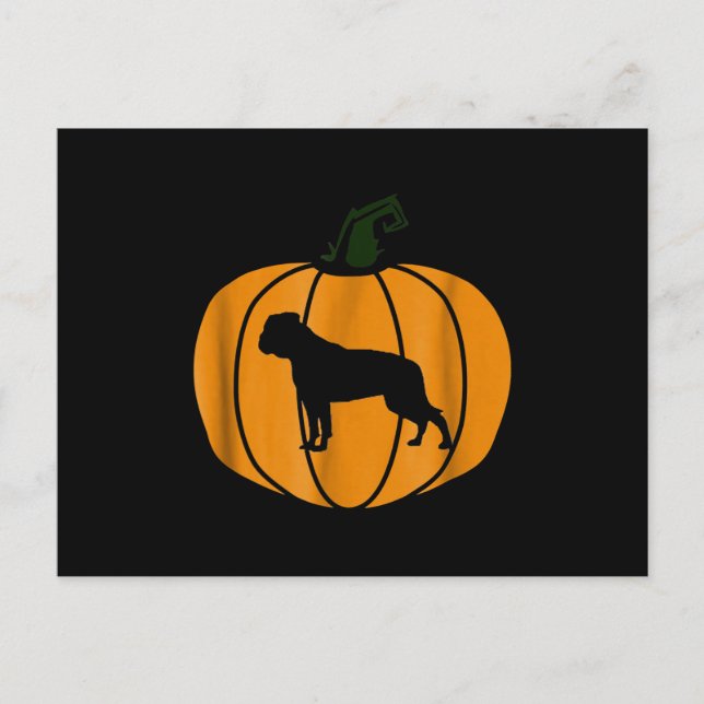 Happy Halloween American Bulldog Pumpkin Dog Holiday Postcard (Front)