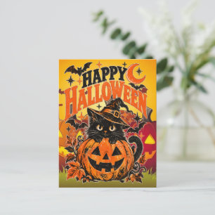 Happy Halloween and BOO Holiday Postcard