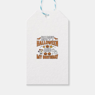 Happy Halloween And My Birthday Vintage Design_1 Gift Tags