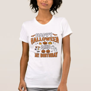 Happy Halloween And My Birthday Vintage Design_1 T-Shirt