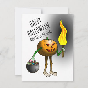 Happy Halloween and Trick or Treat Card