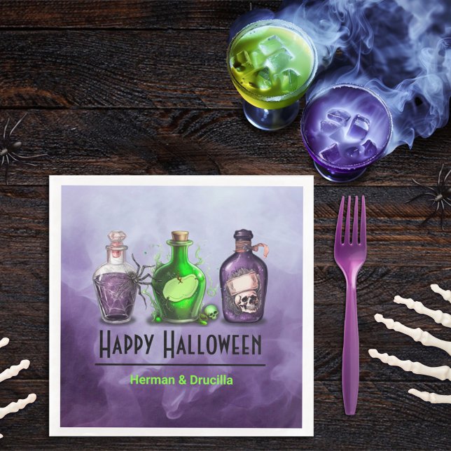 Happy Halloween Apothecary Jar Napkin (Creator Uploaded)