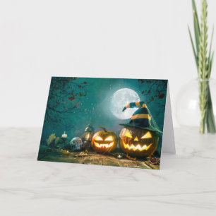 Happy Halloween Art Funny Jack O Lantern Halloween Card