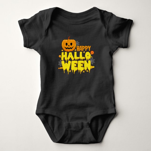 Happy Halloween Baby Bodysuit (Front)