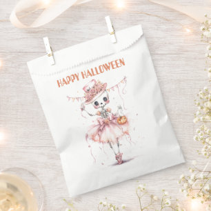 Happy Halloween Ballerina Skeleton Favour Bags