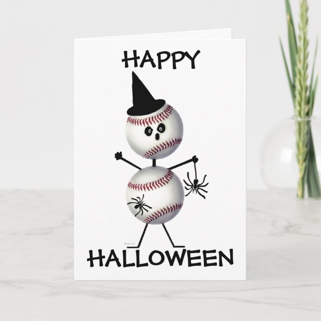 Happy Halloween Baseball Card (Front)