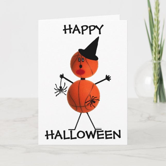 Happy Halloween Basketball Card (Front)