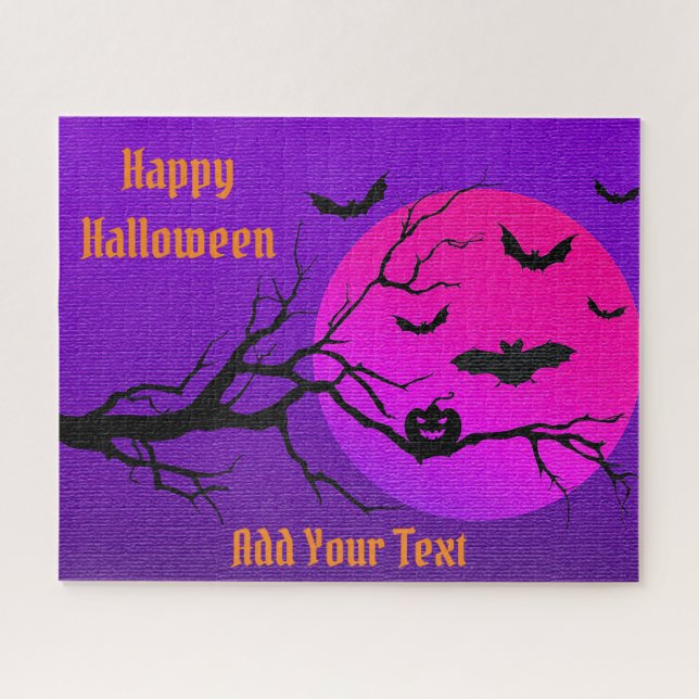 Happy Halloween Bat Jigsaw Puzzle (Horizontal)
