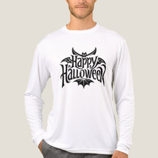 Happy Halloween bat typography Tri-Blend Shirt