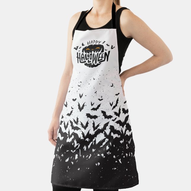 Happy Halloween Bats Apron (Insitu)