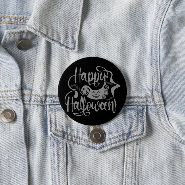 Happy Halloween bats  jack o lantern 7.5 Cm Round Badge (In Situ)
