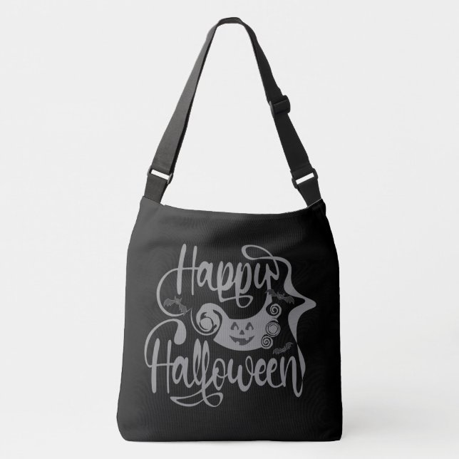Happy Halloween bats  jack o lantern Crossbody Bag (Front)
