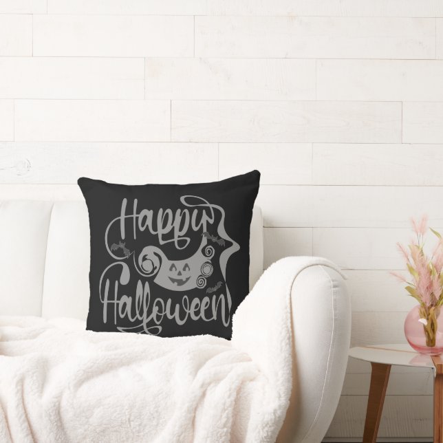 Happy Halloween bats  jack o lantern Cushion (Couch)