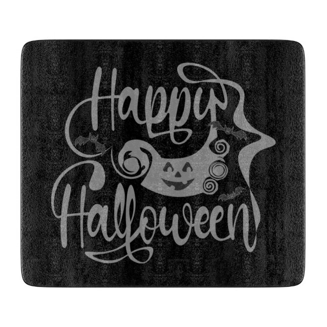 Happy Halloween bats  jack o lantern Cutting Board (Front)