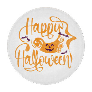 Happy Halloween bats  jack o lantern Cutting Board