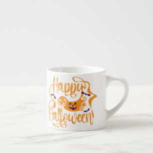 Happy Halloween bats jack o lantern Espresso Cup