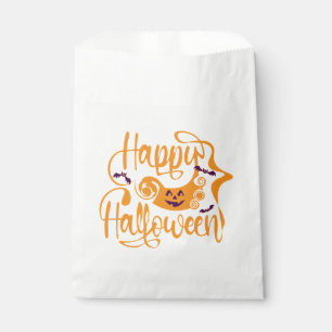 Happy Halloween bats  jack o lantern Favour Bags