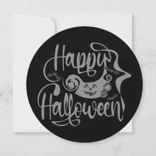 Happy Halloween bats jack o lantern Invitation