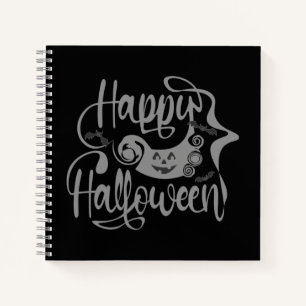 Happy Halloween bats  jack o lantern Notebook