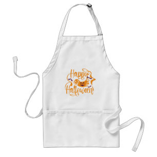 Happy Halloween bats jack o lantern Standard Apron