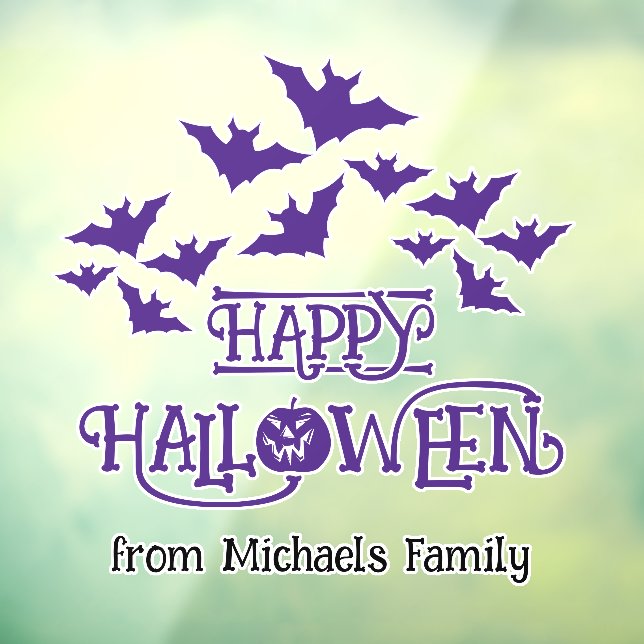 Happy Halloween bats purple cool spooky (Sheet 3)
