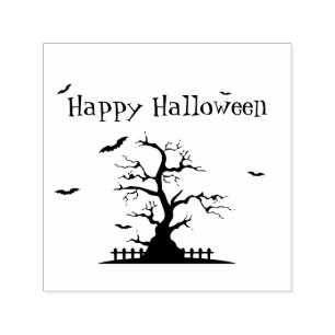Happy Halloween Bats Self-Inking Stamp – Spooky 