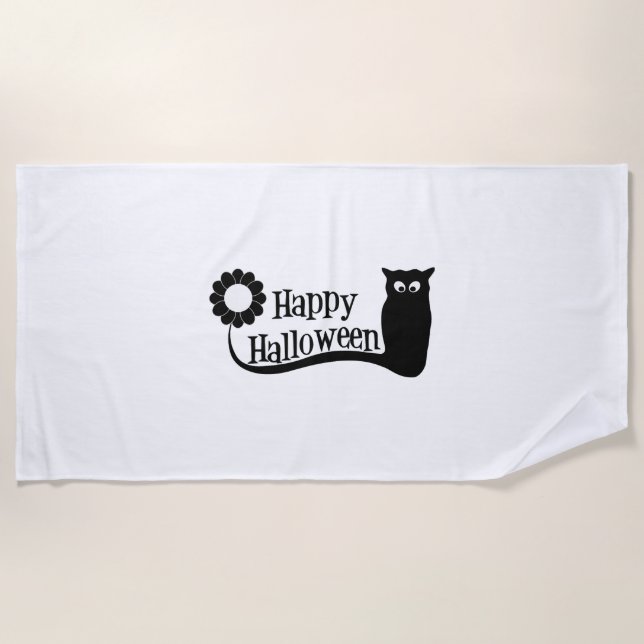 Happy Halloween                       Beach Towel (Front)