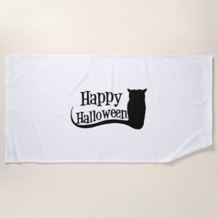 happy halloween     beach towel