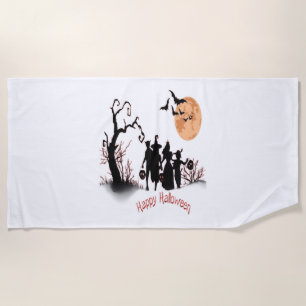 Happy Halloween       Beach Towel