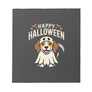 Happy Halloween Beagle Dog Design_1 Notepad