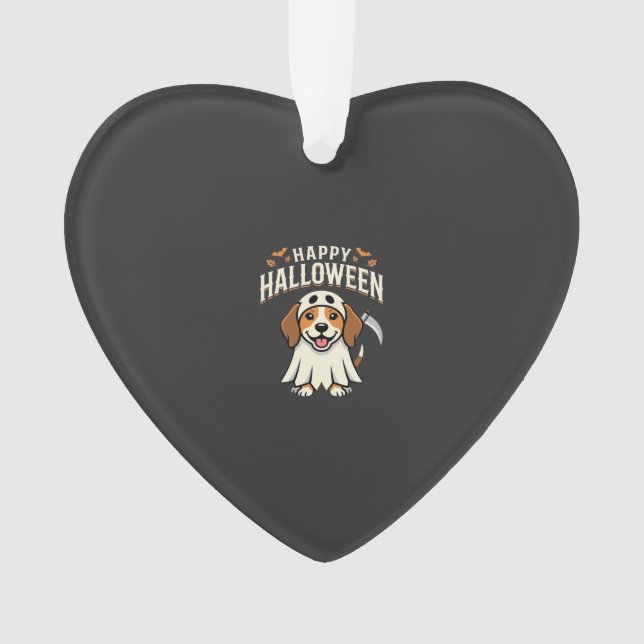 Happy Halloween Beagle Dog Design_1 Ornament (Front)