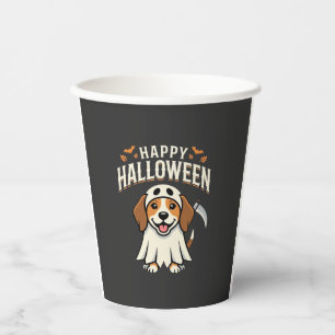 Happy Halloween Beagle Dog Design_1 Paper Cups