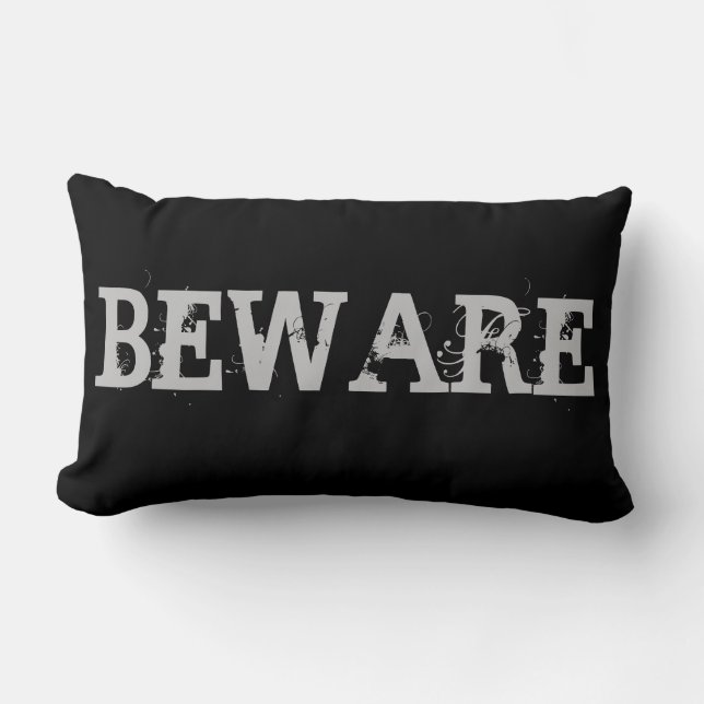 Happy Halloween Beware Lumbar Cushion (Front)