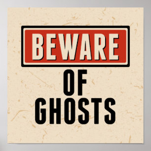 Happy Halloween Beware of Ghosts Poster
