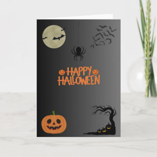 Happy Halloween Black Card